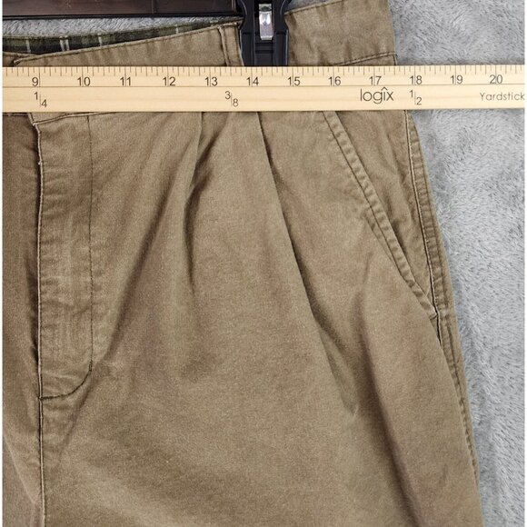 Claybrooke Outdoor Shorts Mens 36 Brown Pleated Chino Vintage Casual Preppy Dad - Picture 4 of 10